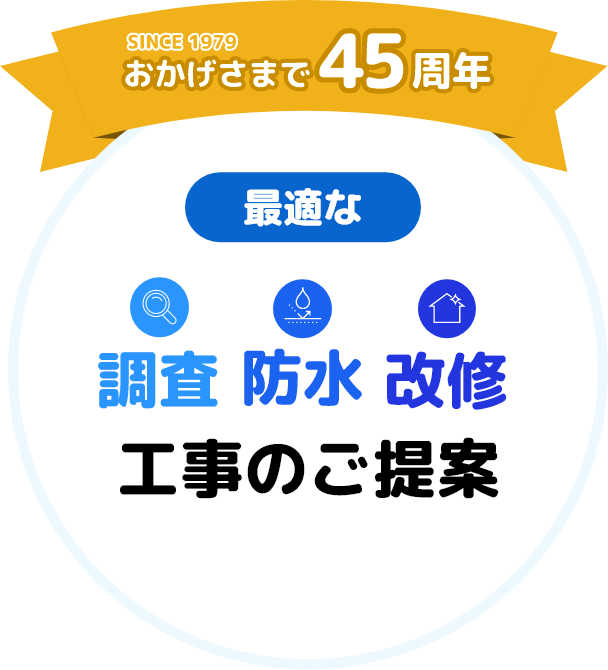 最適な調査・防水・改修工事のご提案